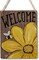 Sunflower Welcome Summer Sign – Rustic Door Sign for Front Door & Porch, 10x8 Inch Sunflower Door Hanger for Summer Home Decor